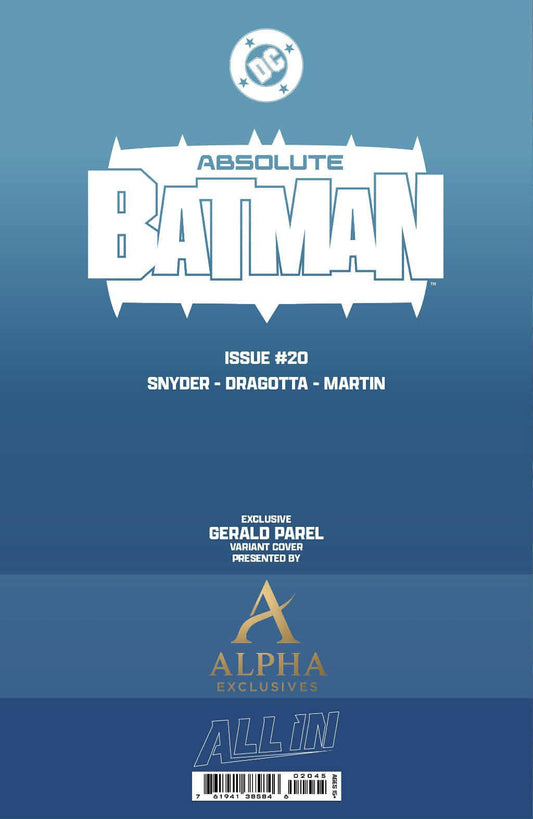 Absolute Batman #20 GERALD PAREL Exclusive Trade Dress Variant - FURYCOMIX