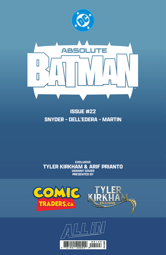 ABSOLUTE BATMAN 22 TYLER KIRKHAM EXCLUSIVE JOKER BATTLE DAMAGED VIRGIN VAR (07/08/2026) - FURYCOMIX