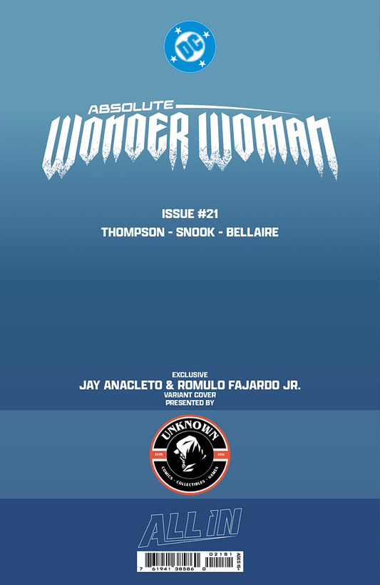 ABSOLUTE WONDER WOMAN 21 JAY ANACLETO EXCLUSIVE VIRGIN VAR (06/24/2026) - FURYCOMIX