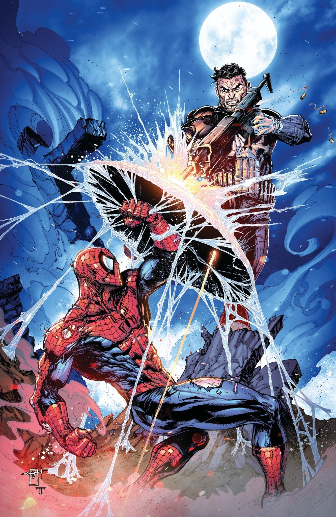 PUNISHER VS SPIDER-MAN # 1 JONATHAN URIBE VIRGIN SDCC EXCLUSIVE