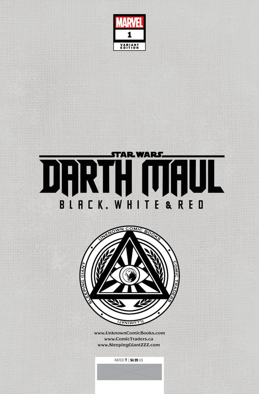 Star Wars: Darth Maul - Black, White & Red 1 Unknown Comics Felipe Massafera Exclusive Var (04/24/2024) - FURYCOMIX