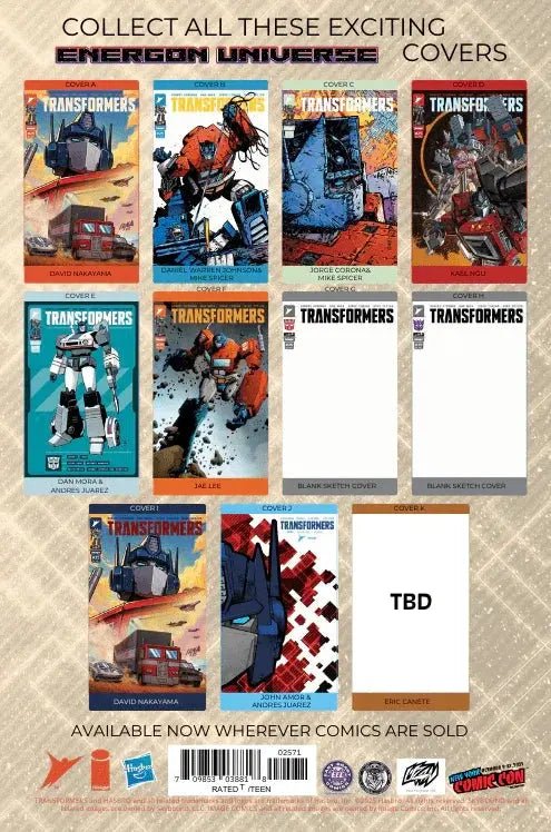 Transformers 25 - ECC NYCC Exclusive Franck Uzan & Martin Zavala Sketch Variant (10/08/25) - FURYCOMIX