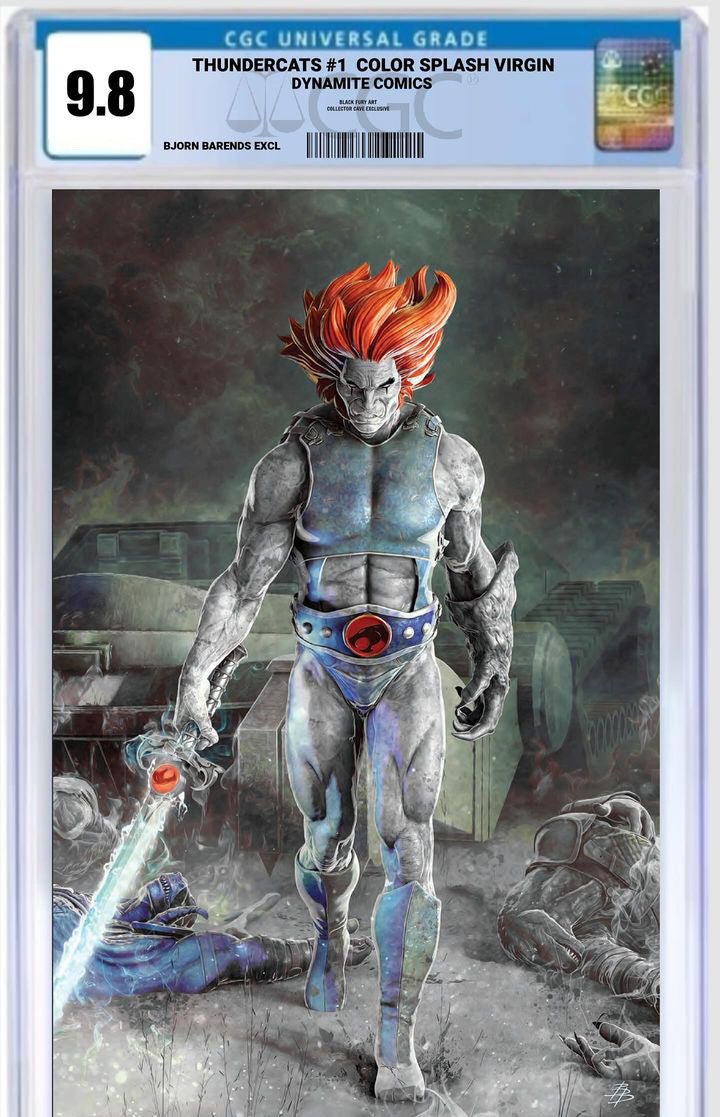 CGC 9.8 THUNDERCATS #1 BJORN BARENDS EXCLUSIVE COLOR SPLASH VIRGIN 350 PRINT RUN - FURYCOMIX