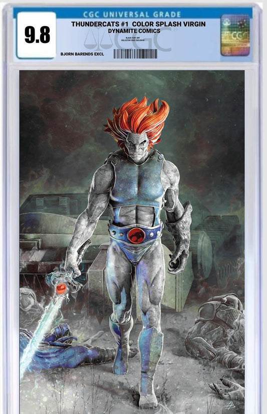 CGC 9.8 THUNDERCATS #1 BJORN BARENDS EXCLUSIVE COLOR SPLASH VIRGIN 350 PRINT RUN - FURYCOMIX
