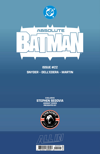 ABSOLUTE BATMAN #22 STEPHEN SEGOVIA EXCLUSIVE VIRGIN VAR (07/08/2026)