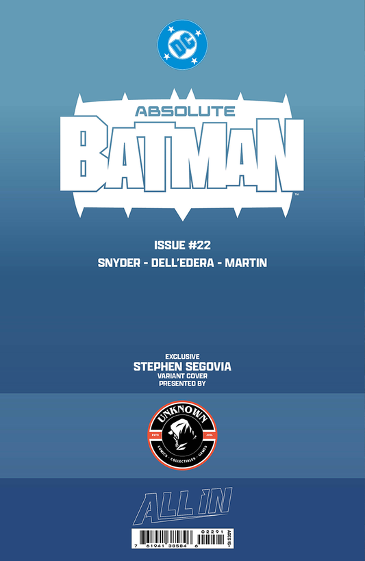 ABSOLUTE BATMAN #22 STEPHEN SEGOVIA EXCLUSIVE VIRGIN VAR (07/08/2026)