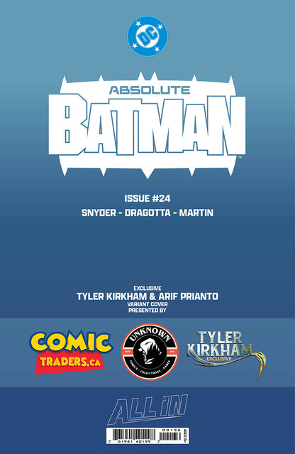 [FOIL] ABSOLUTE BATMAN #24 TYLER KIRKHAM BATTLE DAMAGED PENGUIN EXCLUSIVE VIRGIN VAR (09/23/2026)