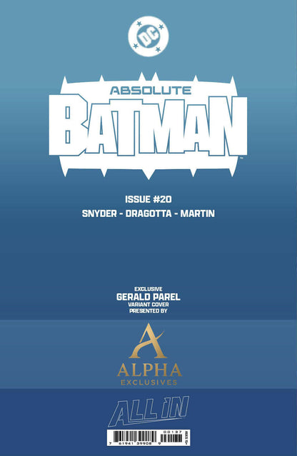 Absolute Batman #20 GERALD PAREL Exclusive Virgin Variant