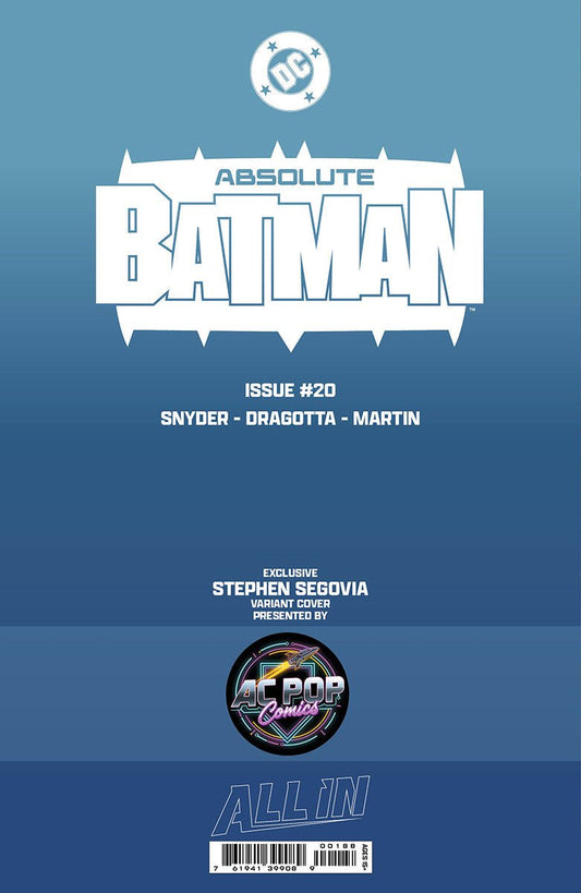 ABSOLUTE BATMAN 20 STEPHEN SEGOVIA EXCLUSIVE VIRGIN VAR (05/13/2026) - FURYCOMIX