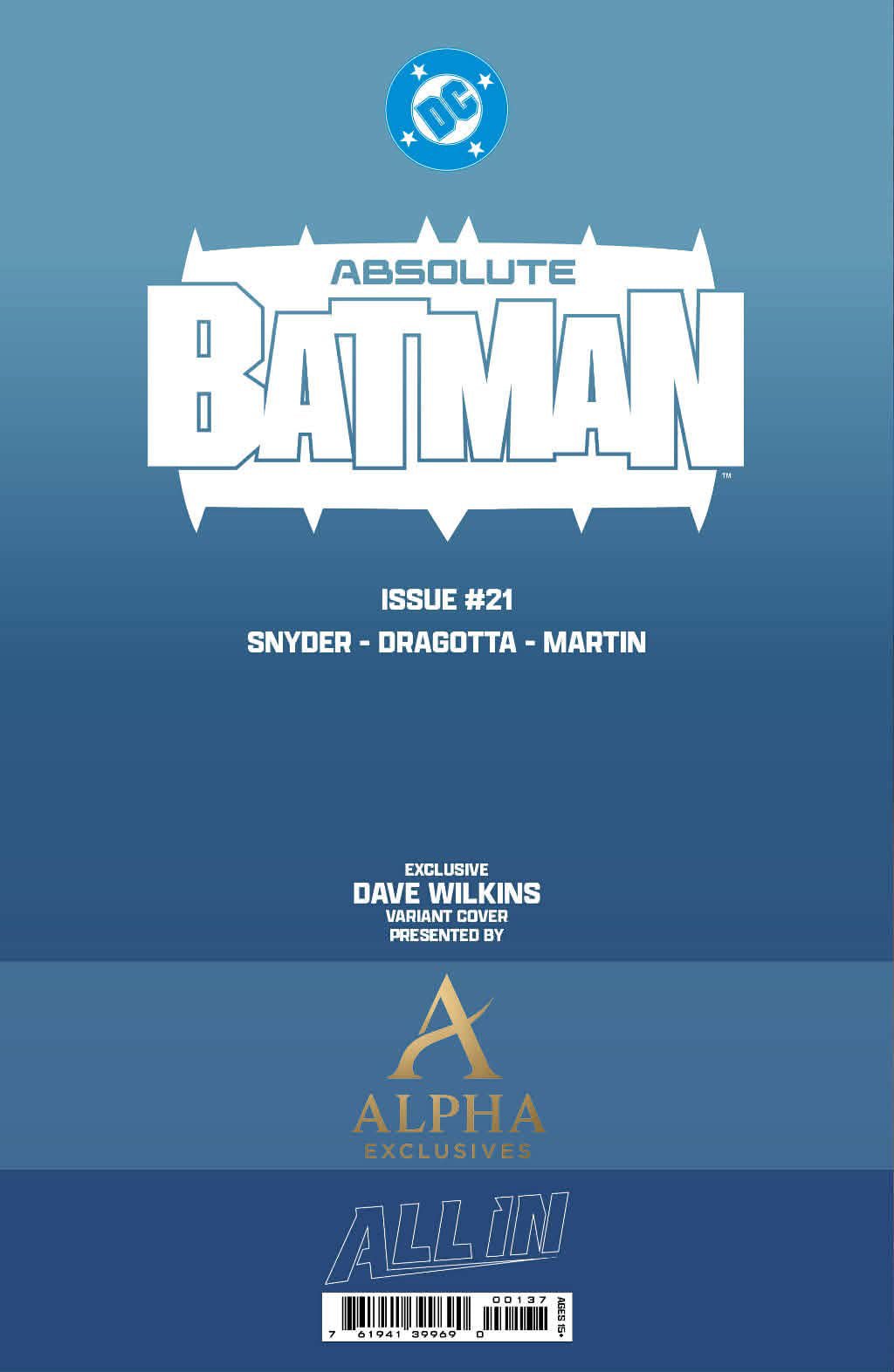 Absolute Batman #21 DAVE WILKINS Big Dex HeroesCon Exclusive Trade Dress - FURYCOMIX