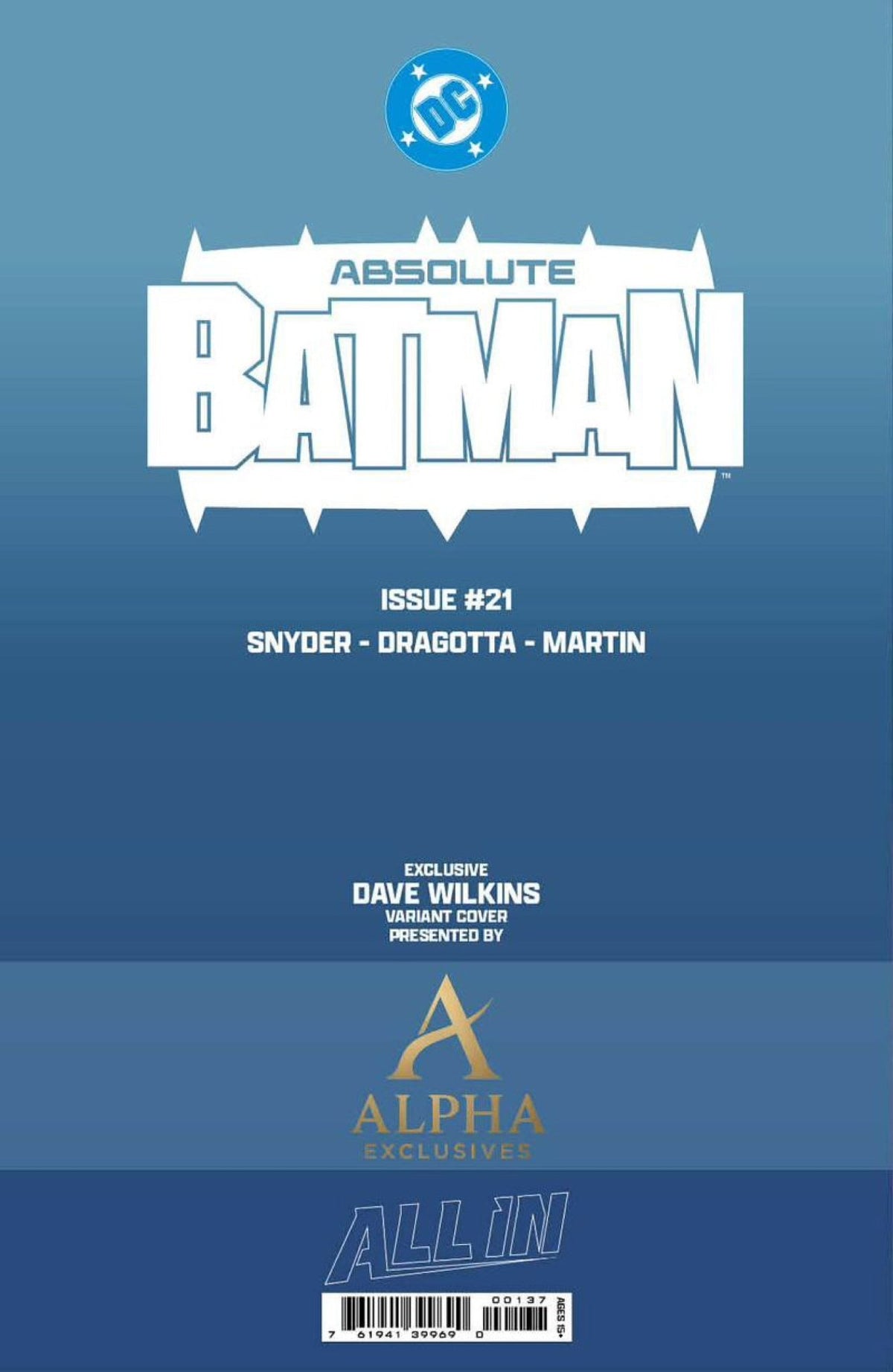 ABSOLUTE BATMAN 21 DAVE WILKINS EXCLUSIVE VAR (06/17/2026) - FURYCOMIX