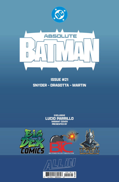 Absolute Batman #21 LUCIO PARRILLO HeroesCon Exclusive Trade/Virgin/Foil Set of 3