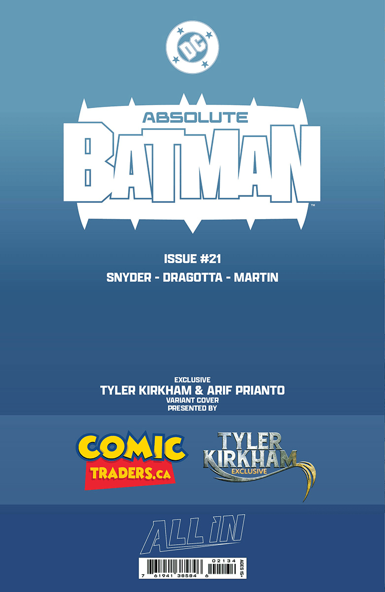 ABSOLUTE BATMAN 21 TYLER KIRKHAM EXCLUSIVE BATTLE DAMAGED DEATHSTROKE VIRGIN VAR (06/17/2026) - FURYCOMIX