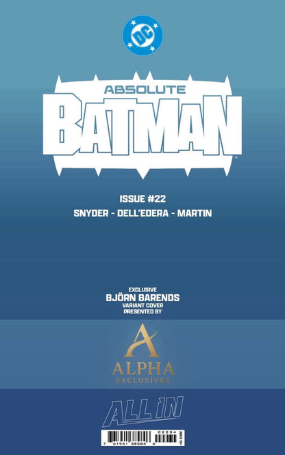 Absolute Batman #22 BJORN BARENDS HeroesCon Exclusive Trade Dress Variant - FURYCOMIX
