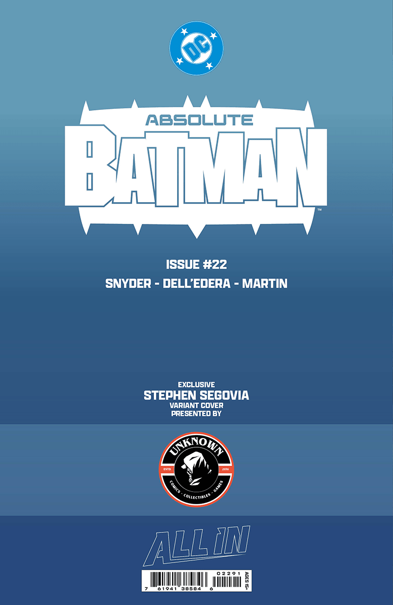 ABSOLUTE BATMAN 22 STEPHEN SEGOVIA EXCLUSIVE VAR (07/08/2026) - FURYCOMIX