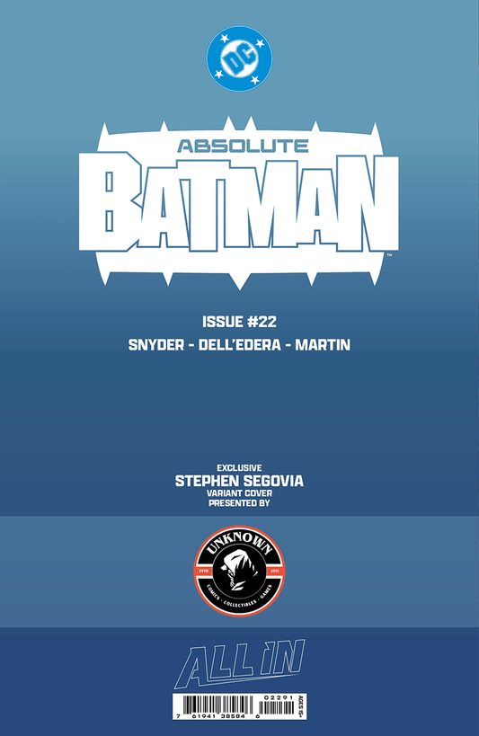 ABSOLUTE BATMAN 22 STEPHEN SEGOVIA EXCLUSIVE VIRGIN VAR (07/08/2026) - FURYCOMIX