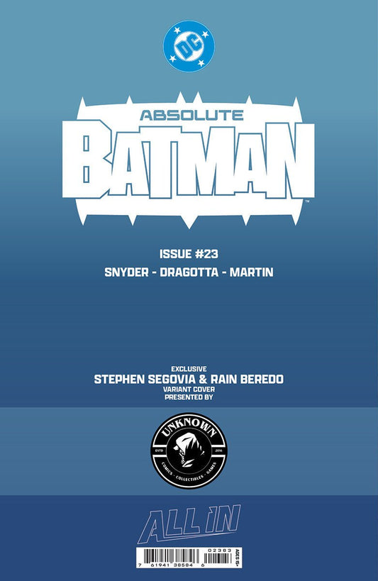 ABSOLUTE BATMAN 23 STEPHEN SEGOVIA EXCLUSIVE VIRGIN VAR (08/12/2026) - FURYCOMIX