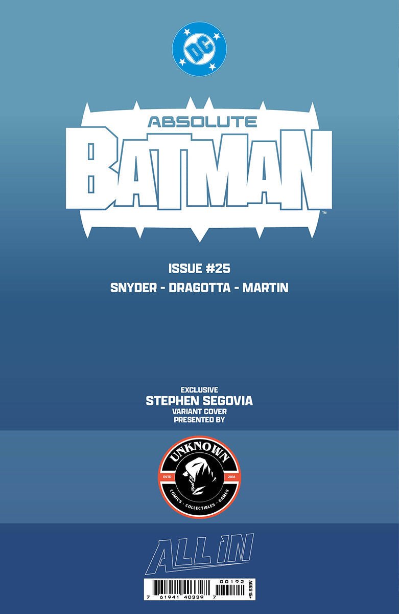 ABSOLUTE BATMAN #25 CONNECTING COVER A STEPHEN SEGOVIA EXCLUSIVE VIRGIN VAR (10/28/2026) - FURYCOMIX