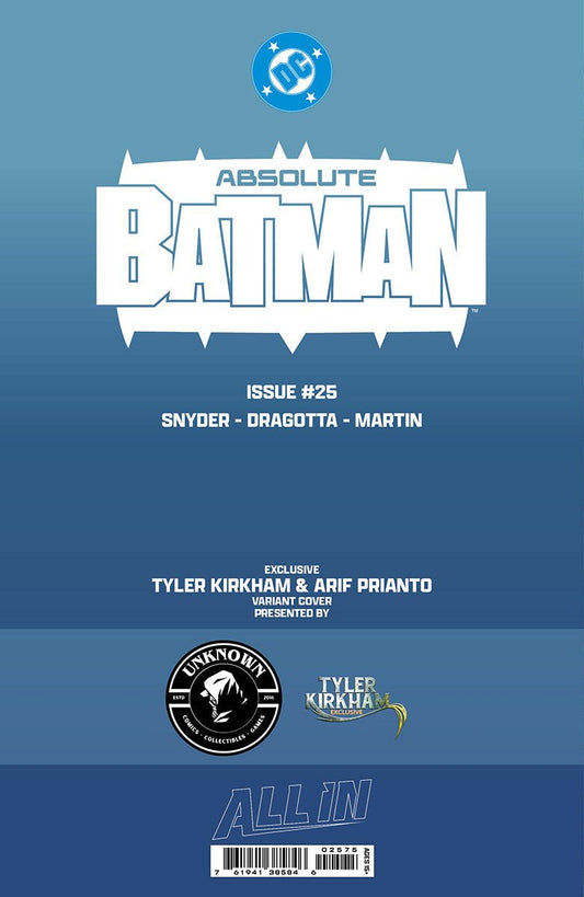 ABSOLUTE BATMAN #25 TYLER KIRKHAM EXCLUSIVE VIRGIN VAR (10/28/2026) - FURYCOMIX