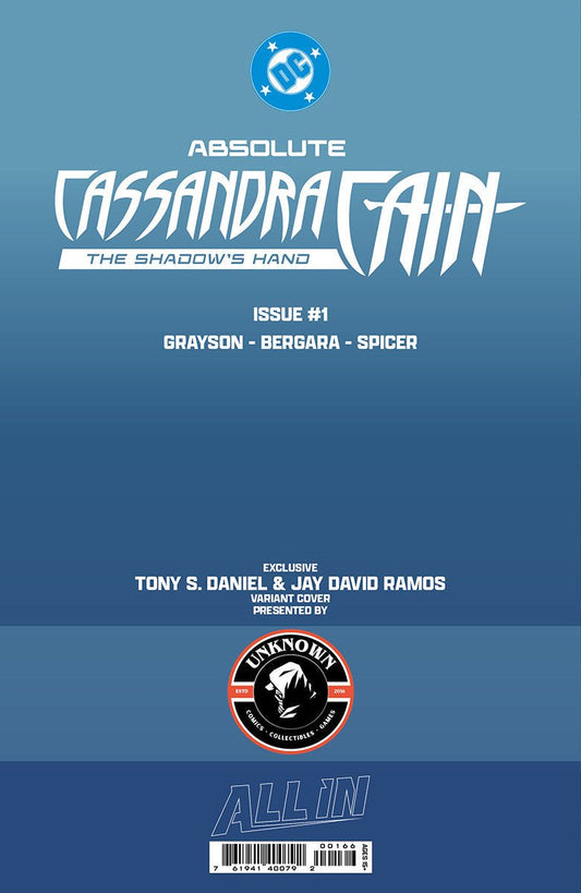 ABSOLUTE CASSANDRA CAIN THE SHADOW'S HAND 1 (ONE SHOT) TONY DANIEL EXCLUSIVE VAR (09/09/2026) (09/16/2026) - FURYCOMIX