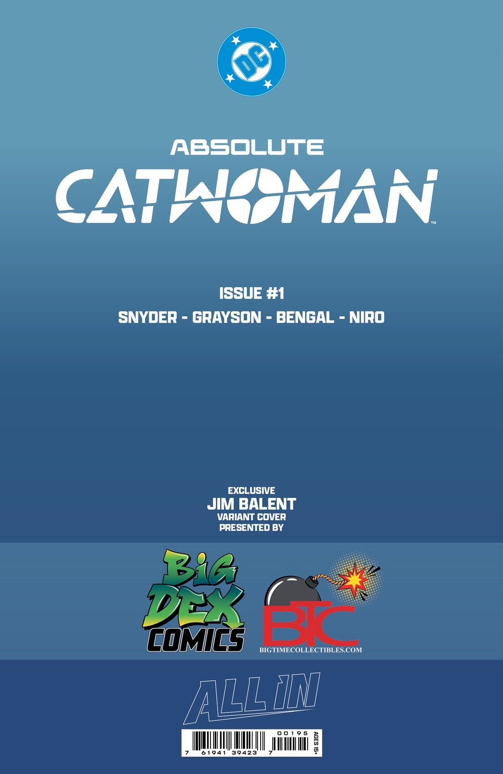 Absolute Catwoman #1 JIM BALENT Exclusive Virgin Variant - FURYCOMIX
