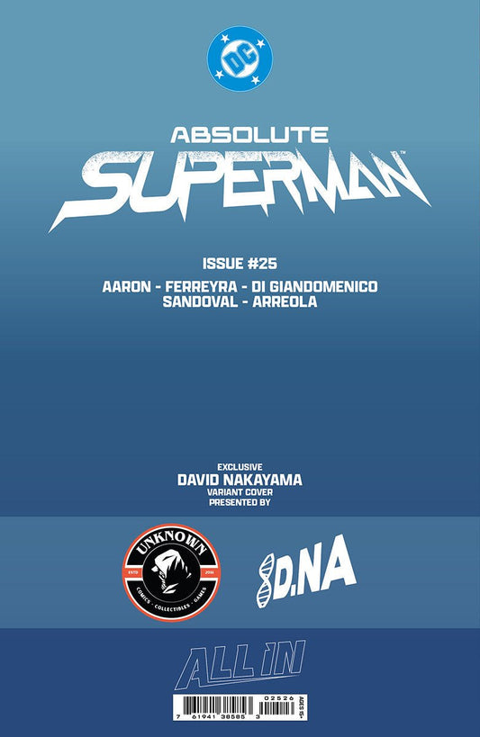 ABSOLUTE SUPERMAN #25 DAVID NAKAYAMA EXCLUSIVE VIRGIN VAR (11/04/2026) - FURYCOMIX