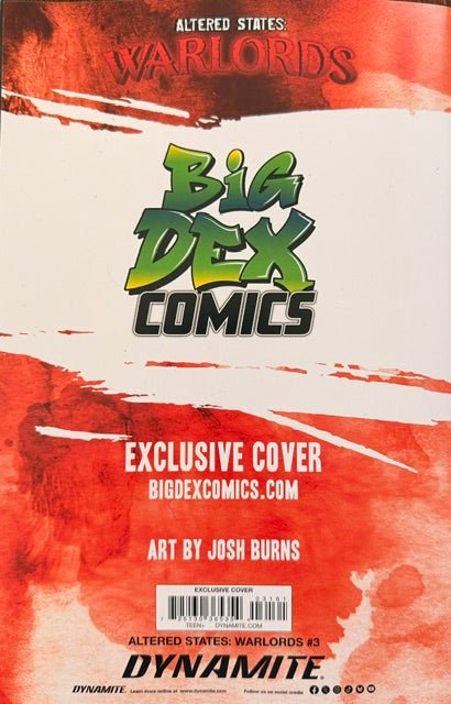 Altered States Warlords #3 JOSH BURNS Big Dex Exclusive Fan Expo Dallas Virgin Variants - FURYCOMIX