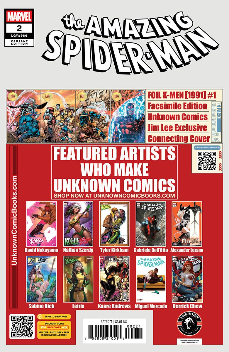 Amazing Spider - Man 2 Unknown Comics David Nakayama Virgin Exclusive Var (04/23/2025) - FURYCOMIX