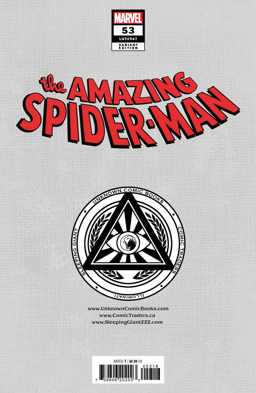 Amazing Spider - Man 53 Unknown Comics Derrick Chew Virgin Exclusive Var (07/10/2024) - FURYCOMIX
