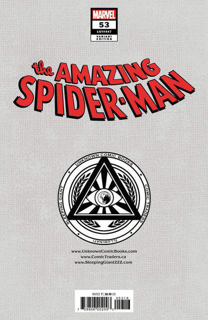 Amazing Spider - Man 53 Unknown Comics Derrick Chew Virgin Exclusive Var (07/10/2024) - FURYCOMIX