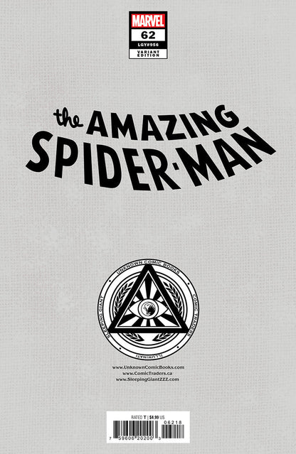 AMAZING SPIDER - MAN 62 UNKNOWN COMICS LEIRIX EXCLUSIVE VIRGIN VAR (11/27/2024) - FURYCOMIX