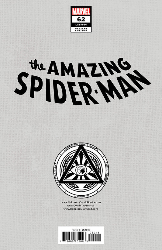 AMAZING SPIDER - MAN 62 UNKNOWN COMICS LEIRIX EXCLUSIVE VIRGIN VAR (11/27/2024) - FURYCOMIX