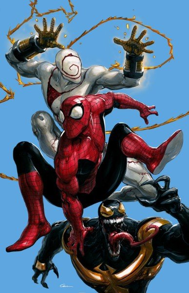 Amazing Spider-Man/Venom: Death Spiral 1 Clayton Crain Blue Full Art Chicago Fan Expo Exclusive - FURYCOMIX