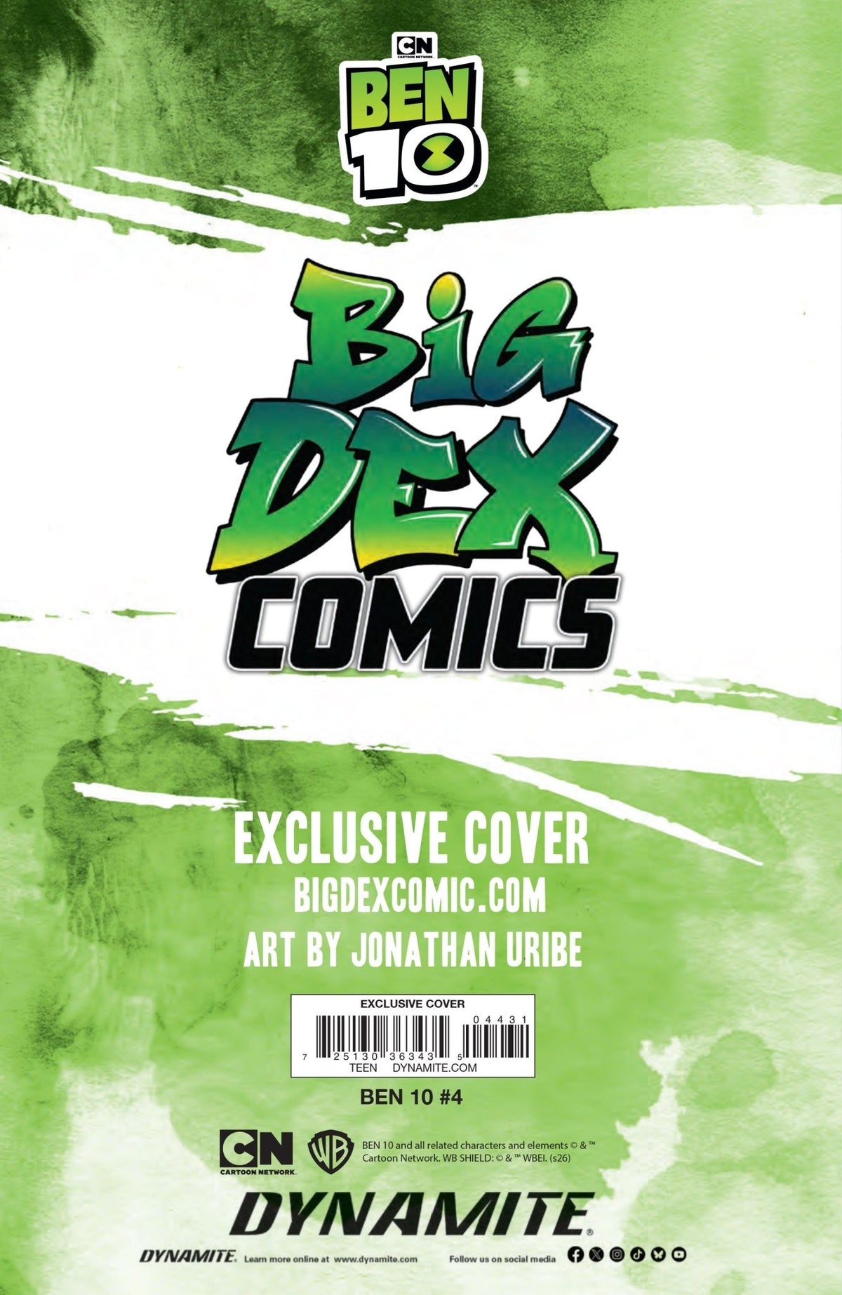 Ben 10 #4 JONATHAN URIBE Big Dex Comics Exclusive Variants Ldt 500! - FURYCOMIX