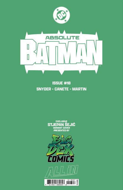 Absolute Batman #18 STJEPAN SEJIC Trade/Virgin/Foil Set