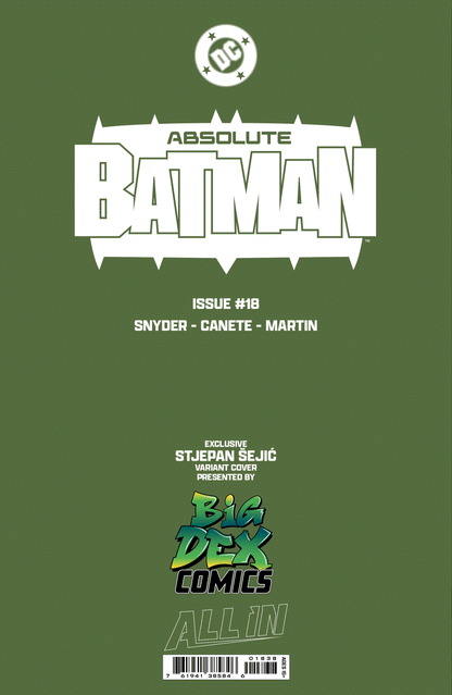 Absolute Batman #18 STJEPAN SEJIC Trade Dress