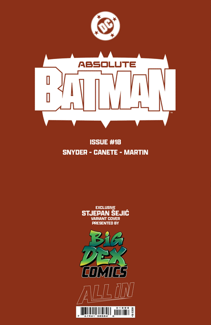 Absolute Batman #18 STJEPAN SEJIC Trade/Virgin/Foil Set