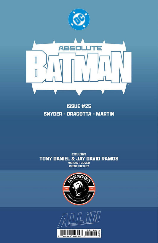 [BLACK & WHITE] ABSOLUTE BATMAN #25 TONY DANIEL EXCLUSIVE VIRGIN VAR (10/28/2026) - FURYCOMIX