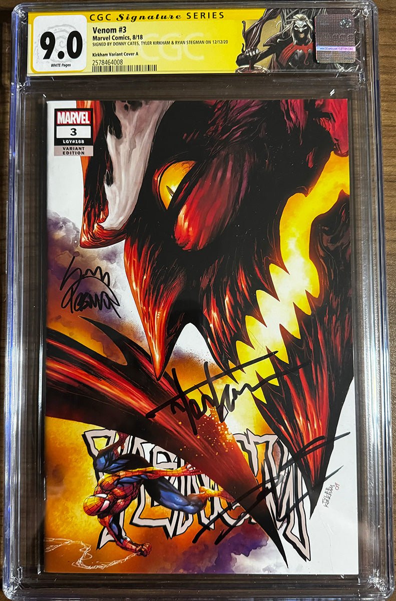 [CGC 9.0 Yellow Label Triple Signed Cates | Stegman | Kirkham] VENOM 3 Unknown Comics Tyler Kirkham Exclusive First full appearance of Knull [IN STOCK] - FURYCOMIX