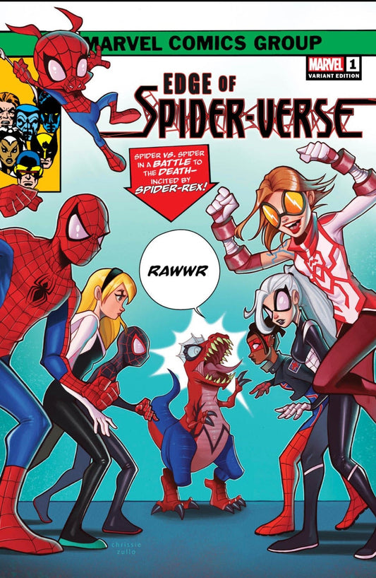 CHRISSIE ZULLO'S EDGE OF SPIDER - VERSE 1 BLACK SABER EXCLUSIVE (X - MEN 100) HOMAGE (1st cover appearance of the New Spider - UK) - FURYCOMIX