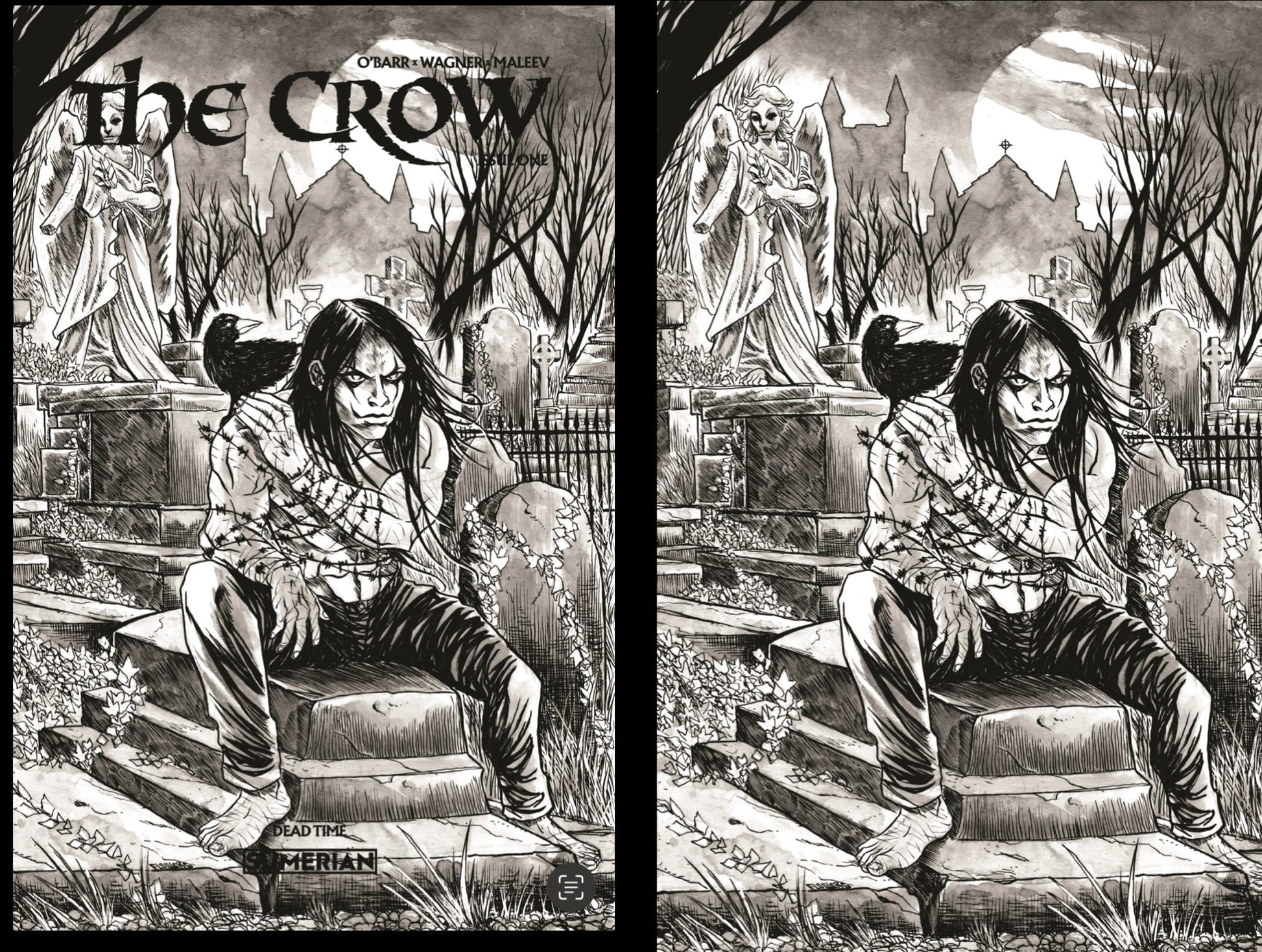 Crow Dead time 1 Black Saber Comics Exclusive by Jason Flowers - FURYCOMIX