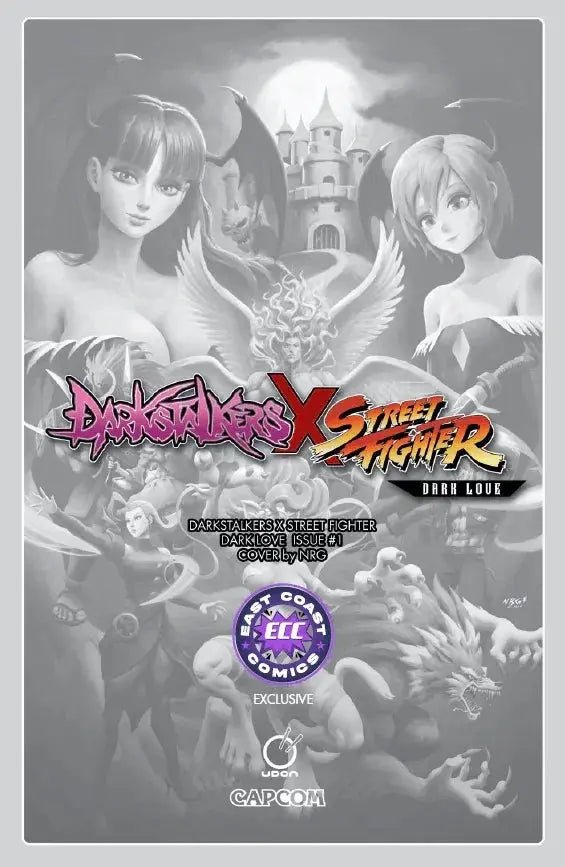 Darkstalkers x Street Fighter Dark Love 1 - ECC Exclusive NRG Virgin Variant - FURYCOMIX