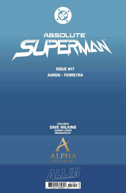 Absolute Superman #18 DAVE WILKINS Exclusive Trade Dress