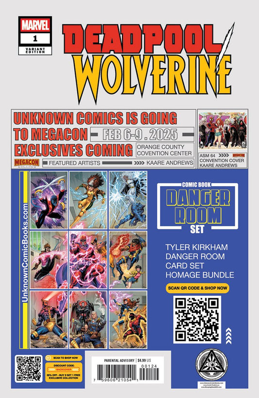 Deadpool / Wolverine 1 Unknown Comics Tyler Kirkham Exclusive Premium BATTLE DAMAGED Var (01/01/2025) - FURYCOMIX