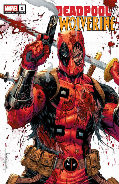 Deadpool / Wolverine 1 Unknown Comics Tyler Kirkham Exclusive Premium BATTLE DAMAGED Var (01/01/2025) - FURYCOMIX