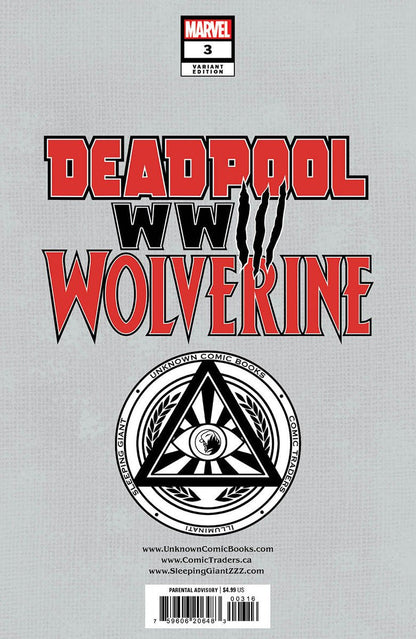 Deadpool & Wolverine: Wwiii 3 Unknown Comics Tyler Kirkham Exclusive Var (07/24/2024) - FURYCOMIX
