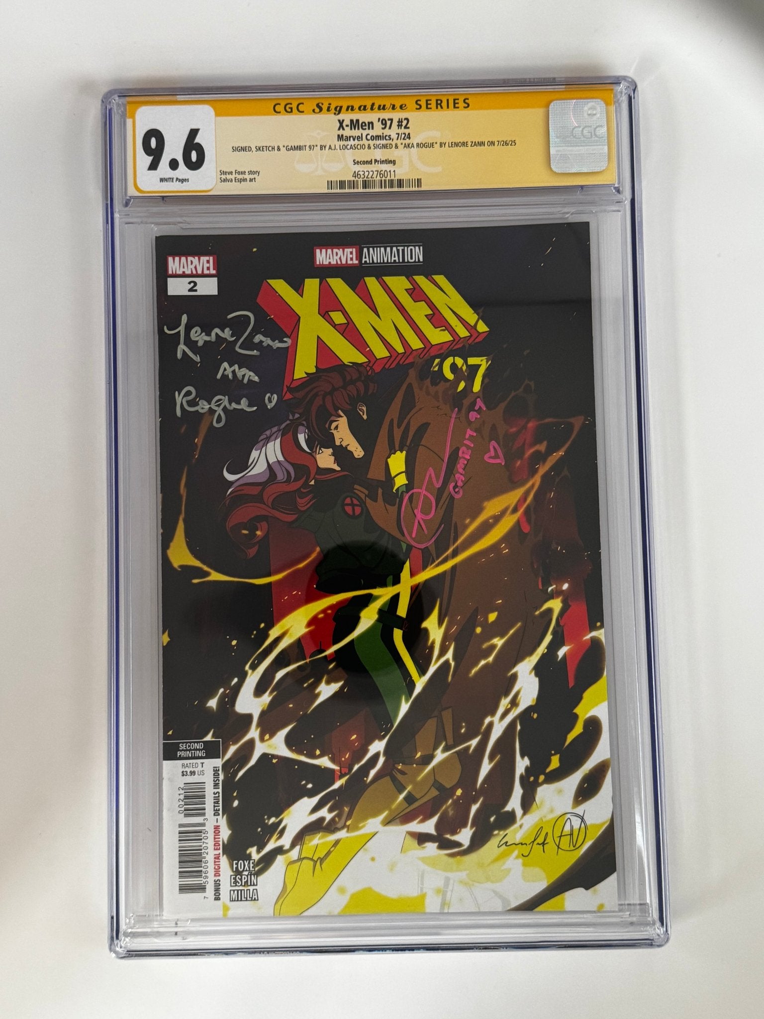 [DOUBLE SIGNED LENORE ZANN | AJ LOCASCIO] X - MEN '97 2 CGC 9.6 Yellow Label 2nd PTG Steve Espin Var - FURYCOMIX