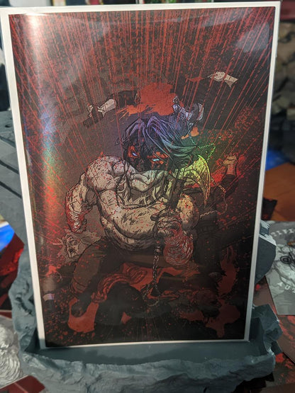 FINAL BOSS 4 BLACK AND BLOOD FOIL LMT 100 JAMS FORTRESS EXCLUSIVE, TYLER KIRKHAM STORY, COVER ART BY TODD BEATS - FURYCOMIX