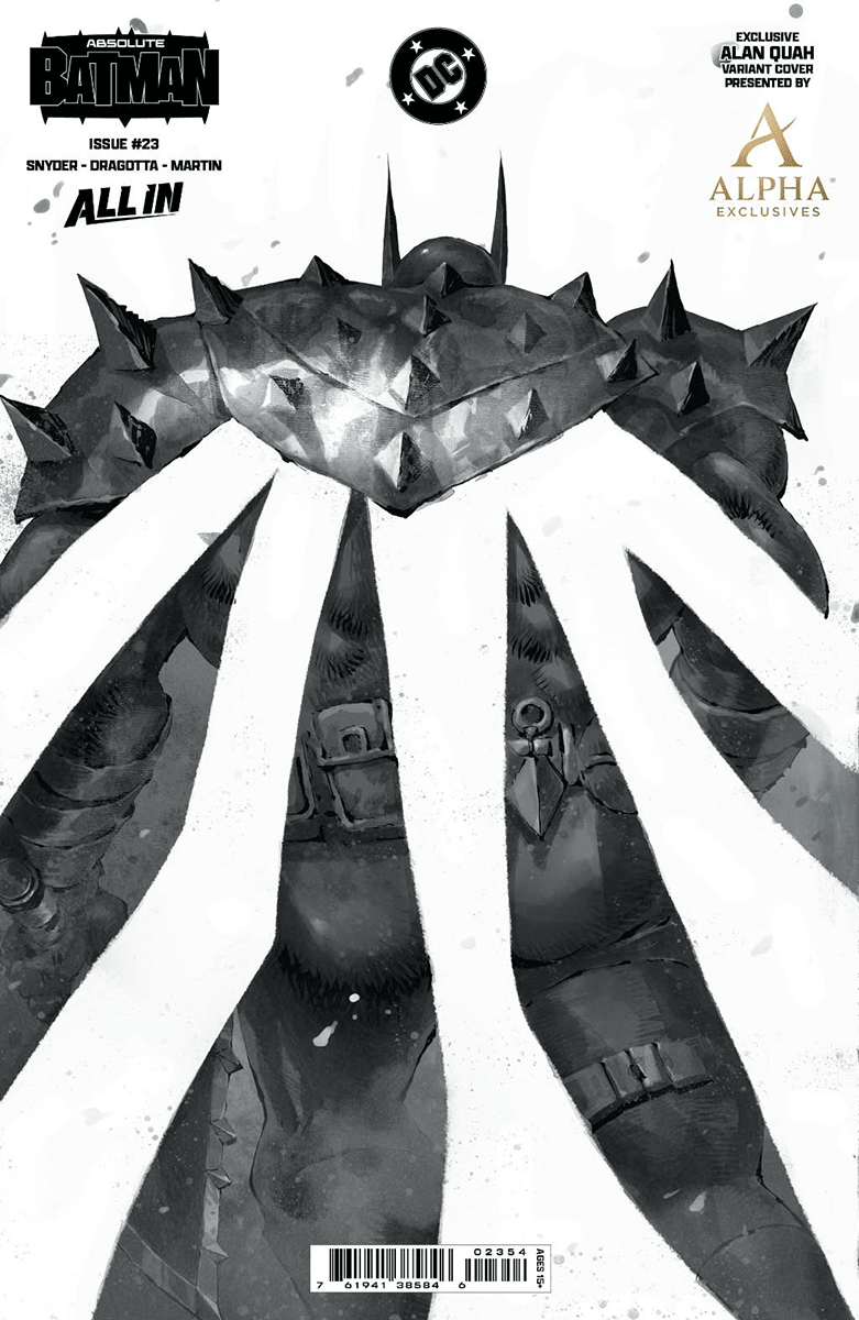 [FOIL] ABSOLUTE BATMAN 23 ALAN QUAH WRAPAROUND EXCLUSIVE BLACK & WHITE VIRGIN VAR (08/12/2026) - FURYCOMIX