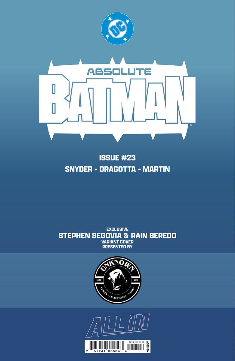 [FOIL] ABSOLUTE BATMAN 23 STEPHEN SEGOVIA EXCLUSIVE VIRGIN VAR (08/12/2026) - FURYCOMIX